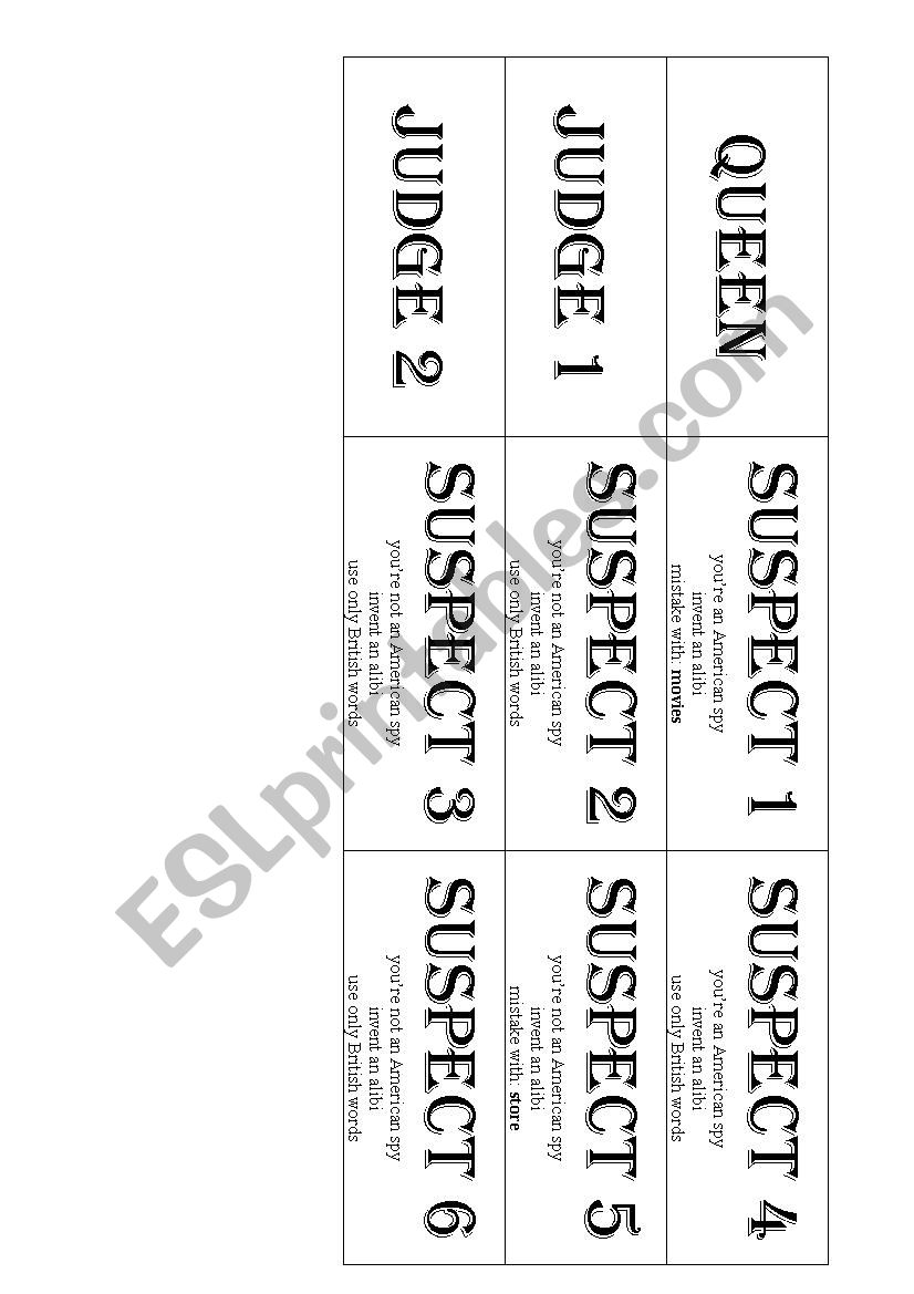 Find the Spy worksheet