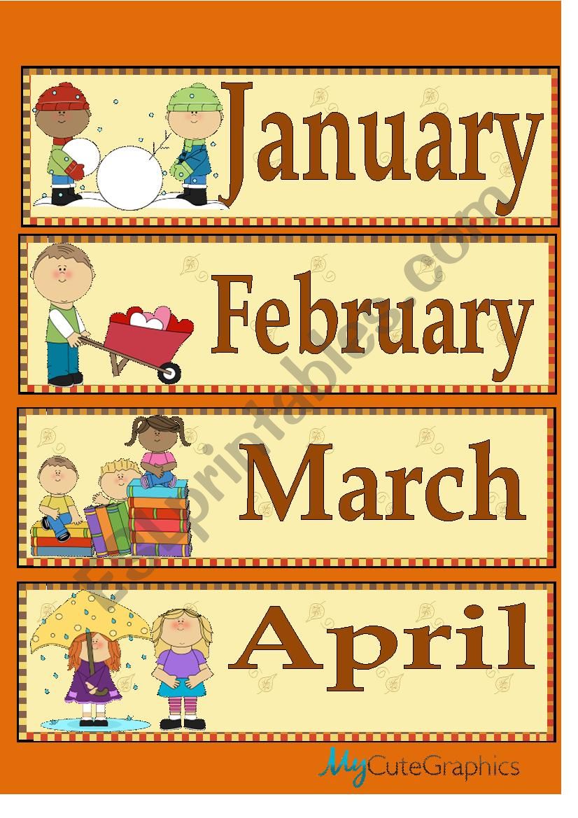 MONTHS 1 worksheet