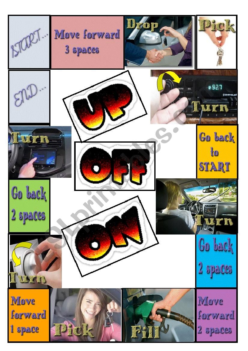 Board-Game to teach phrasal verbs