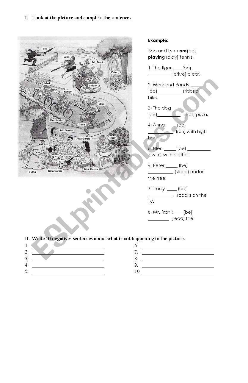 present continuous 2nd worksheet