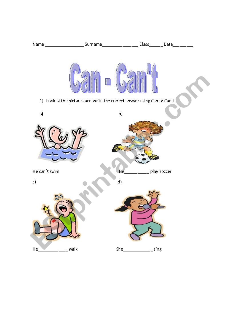 Can-Can´t - ESL worksheet by nikkyta.st