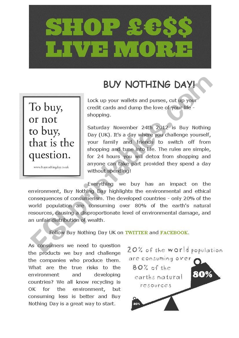 the first buy nothing day essay