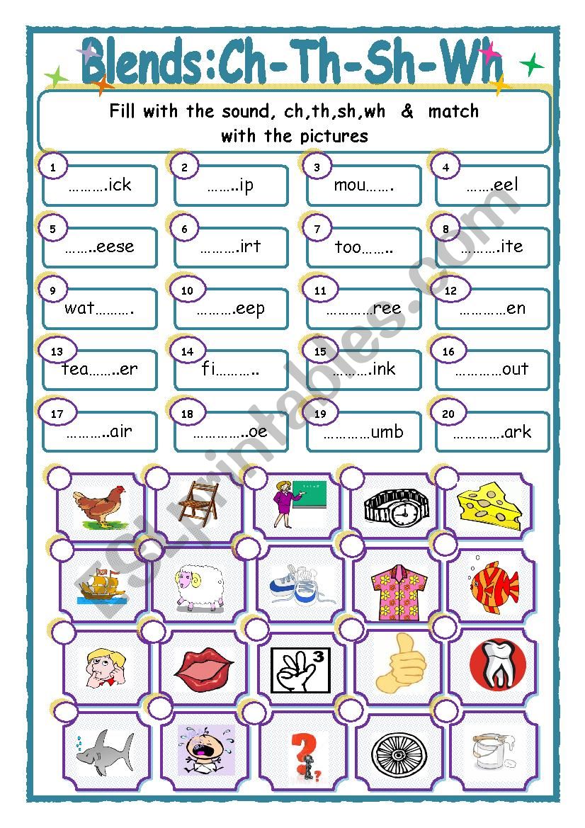  Phonetics : th / sh / wh / ch sounds