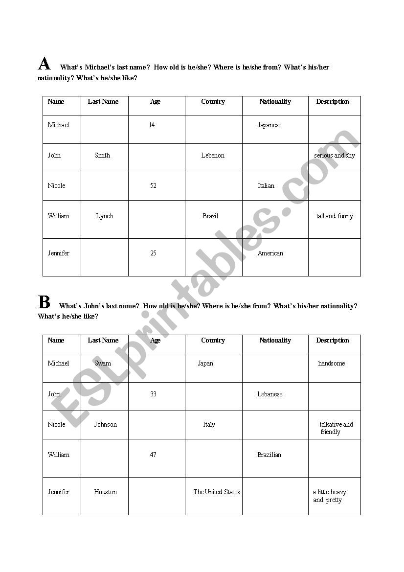 Wh-Questions worksheet