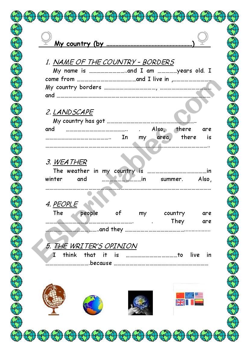 my country worksheet