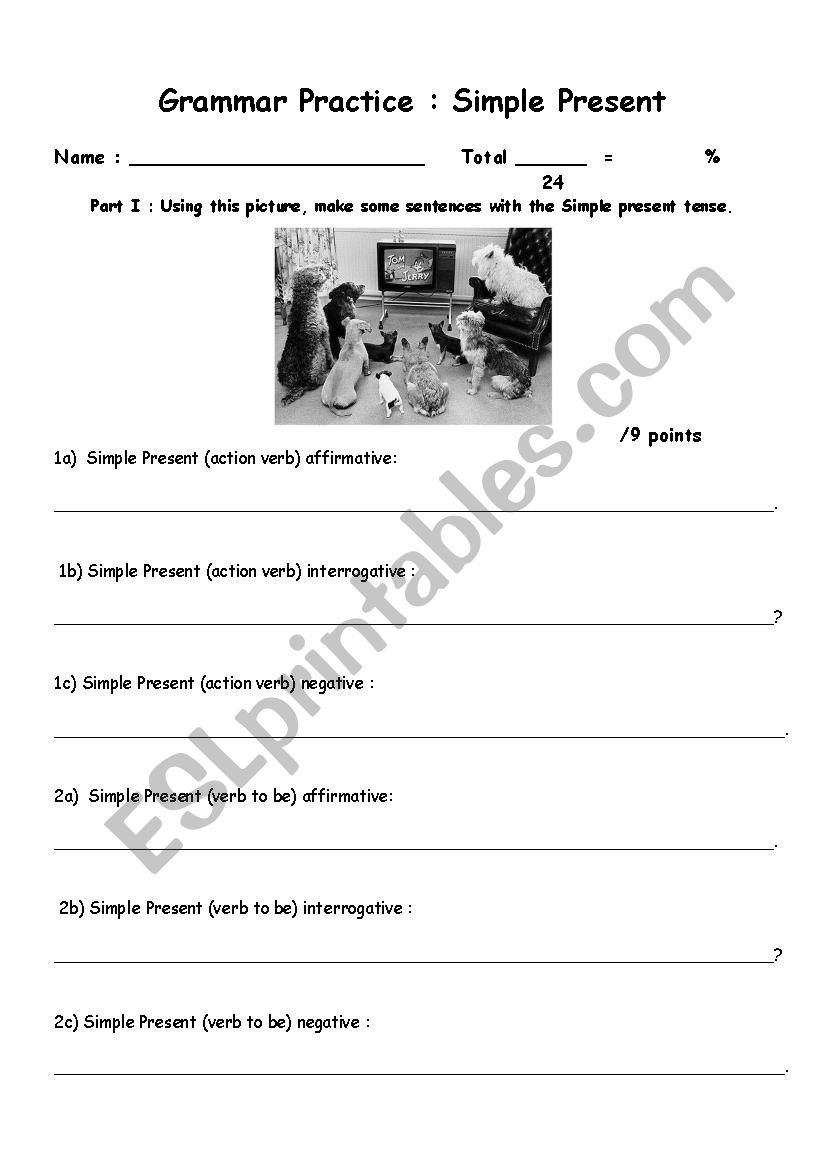 Simple Present worksheet