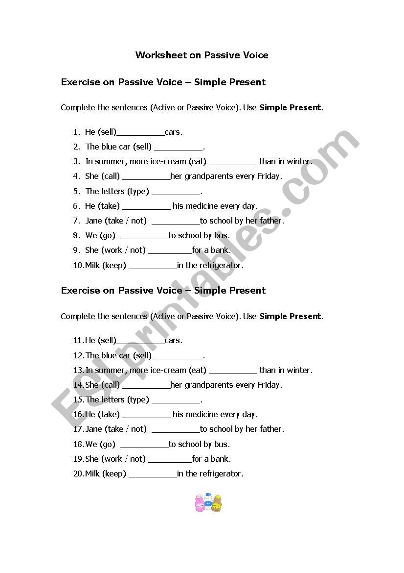 Passive Voice  worksheet