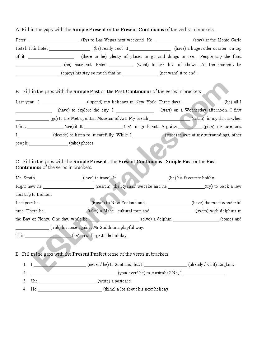 Revision Worksheet worksheet