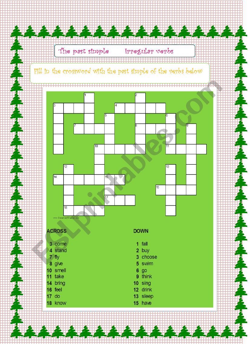 past simple: Irregular verbs Game