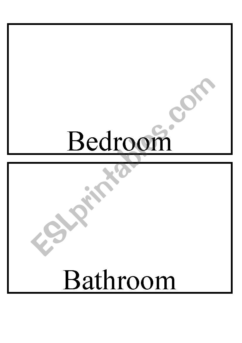 rooms and furniture worksheet