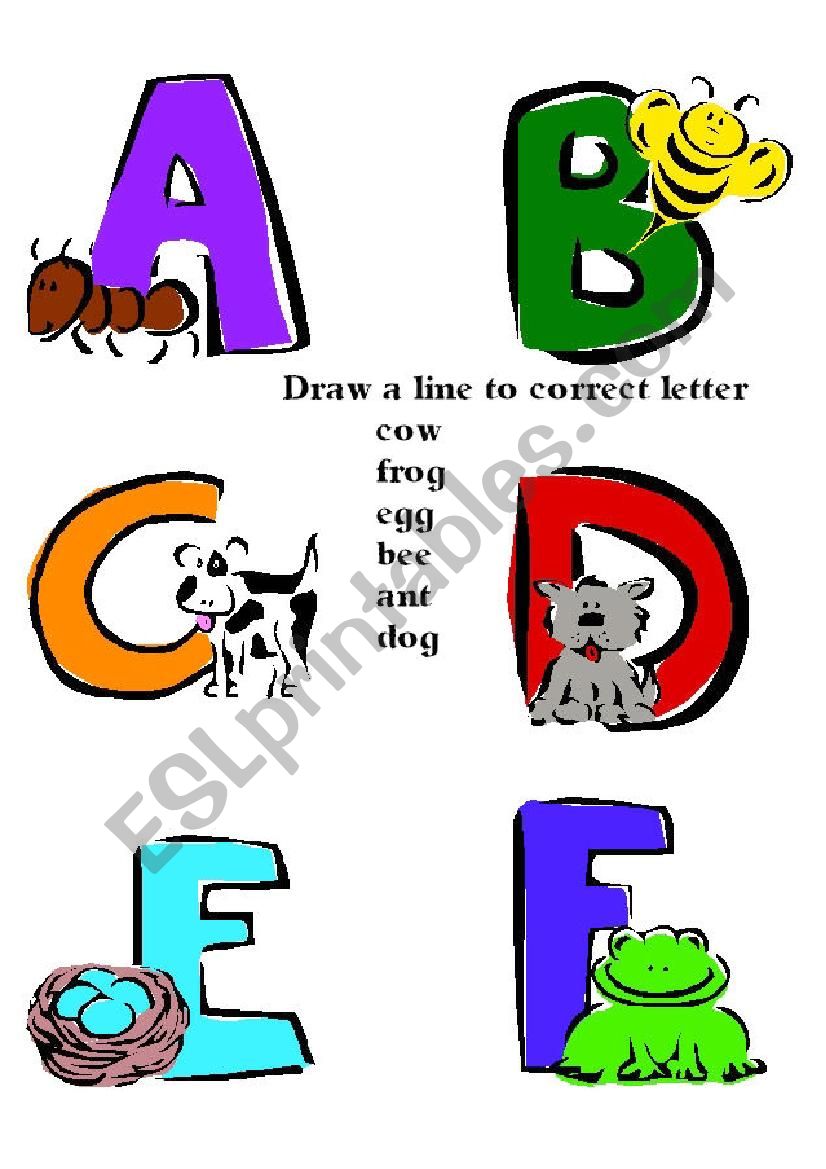 Animal Alphabet worksheet