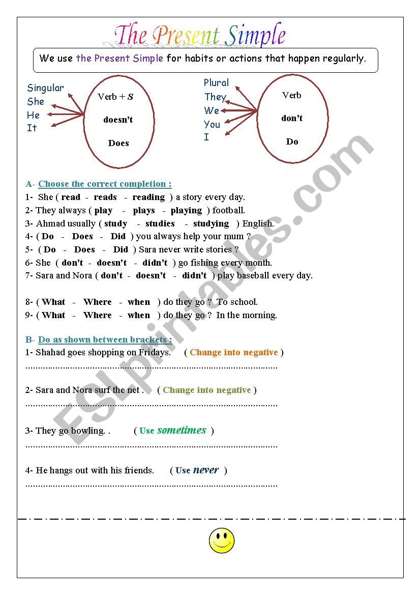 Present Simple worksheet