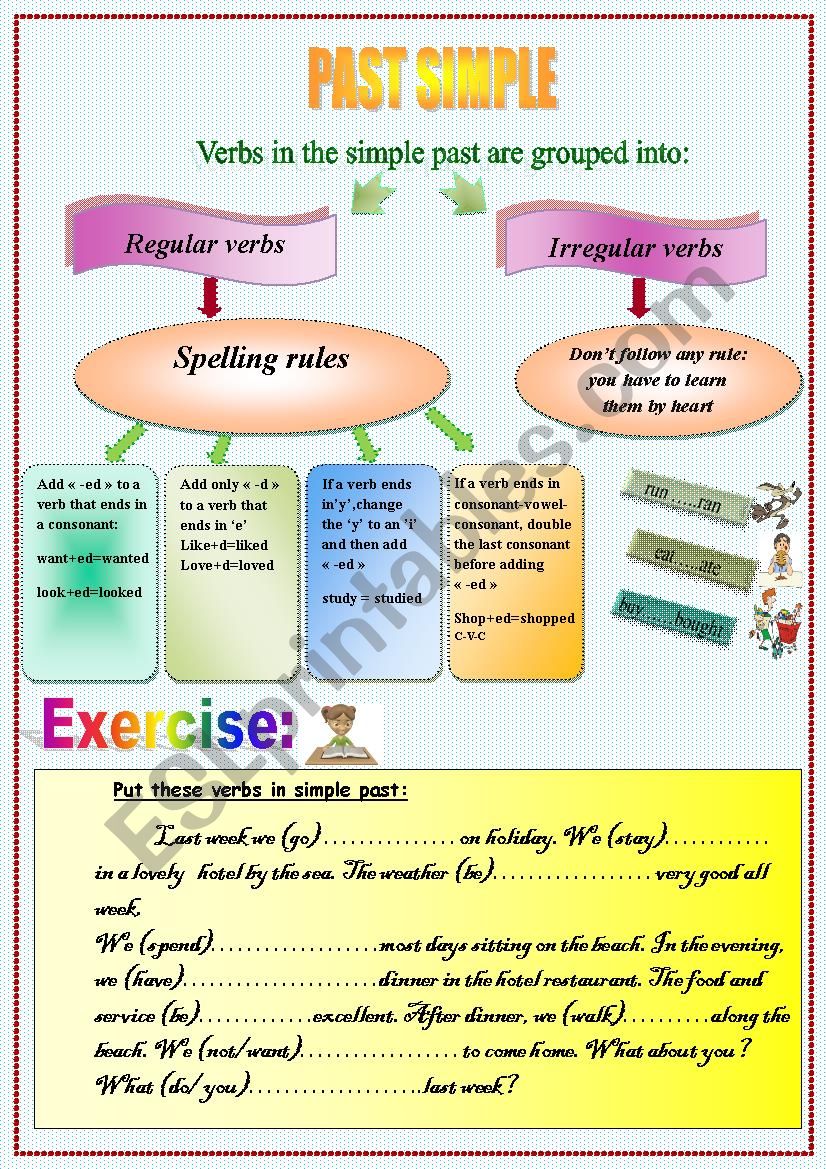 Past simple -regular/irregular verbs-