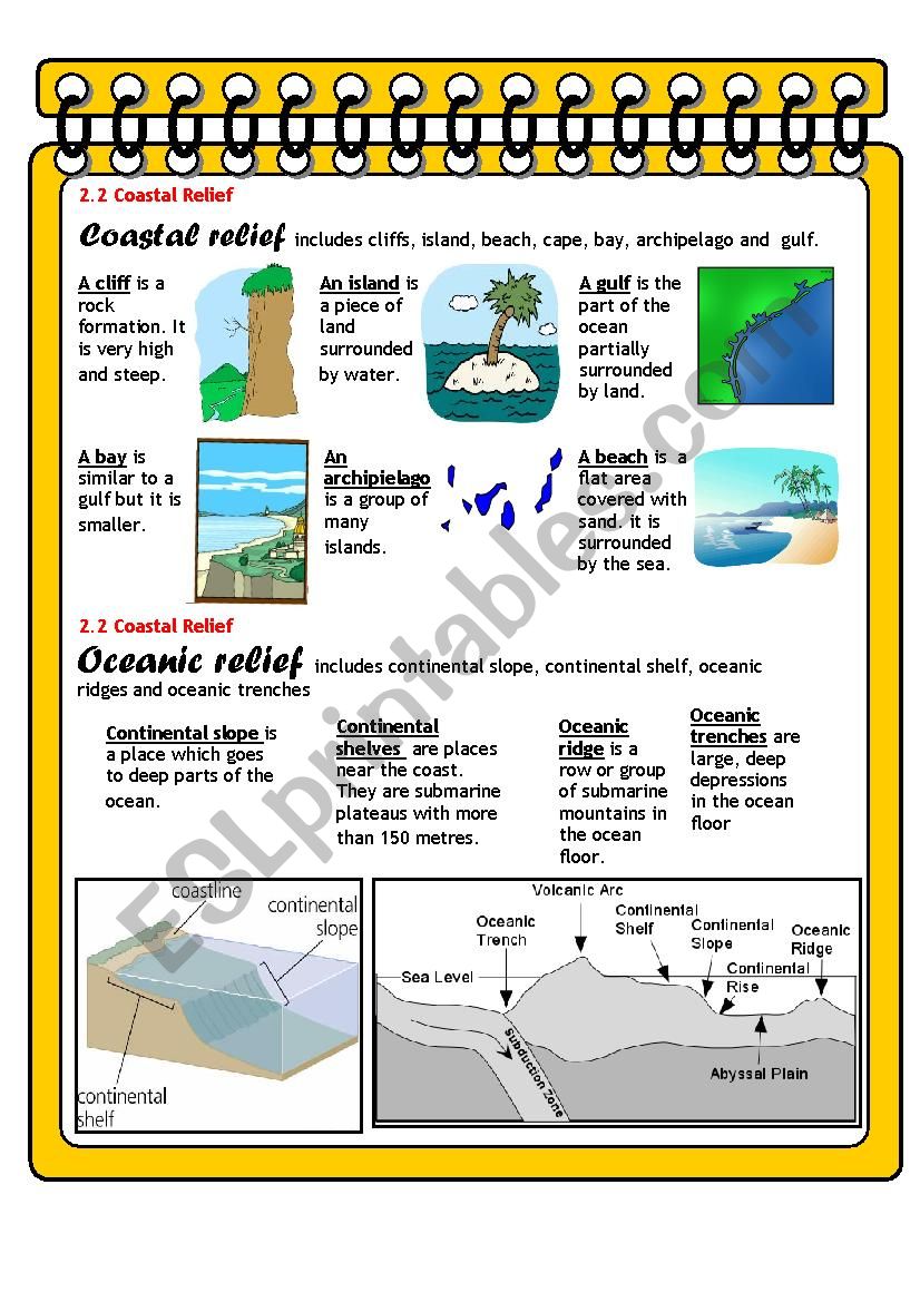 THE RELIEF OF THE PLANET EARTH PART III - ESL worksheet by ...