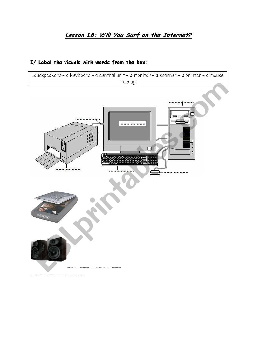Lesson 18: Will you surf on the internet?