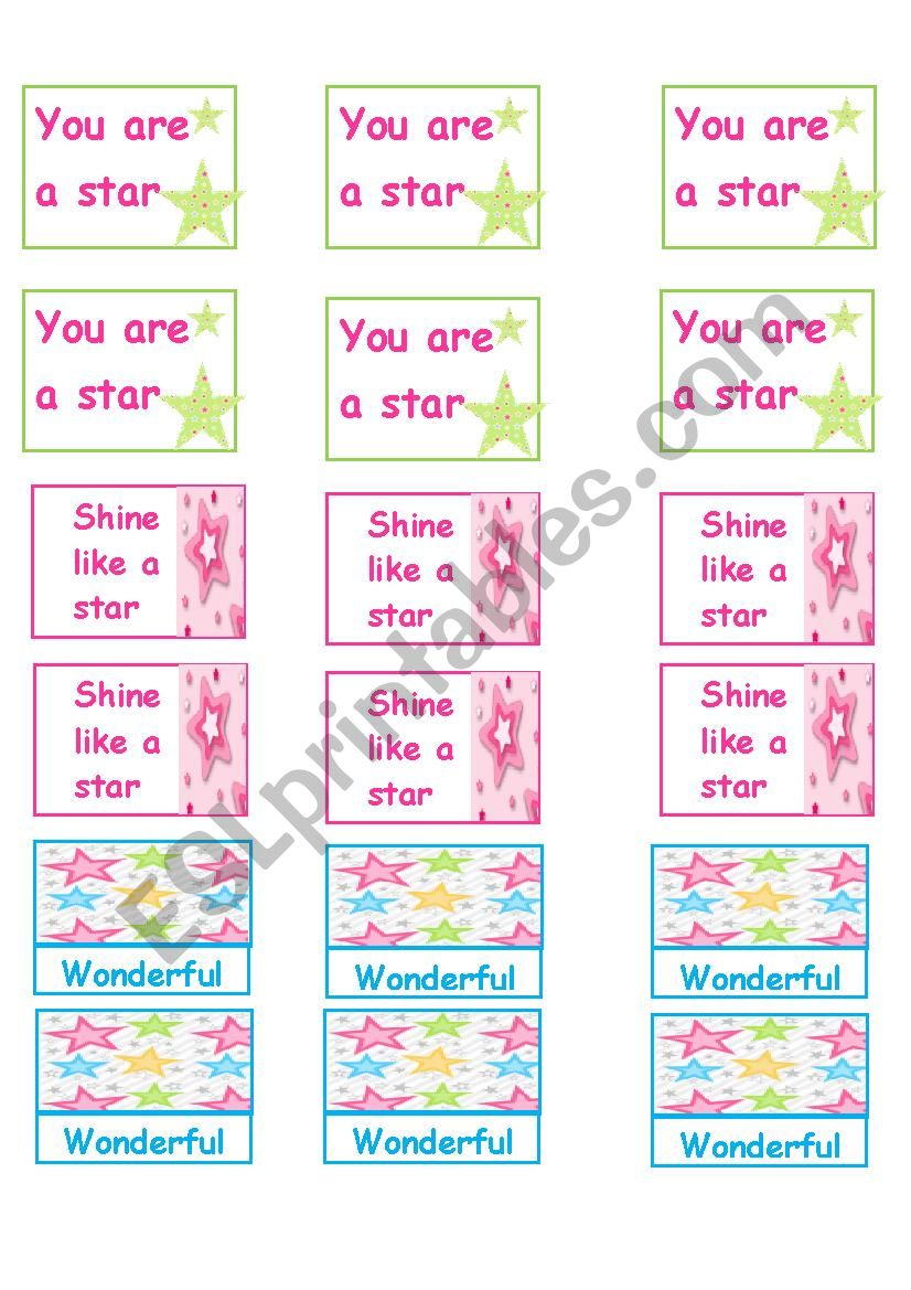 rewading stickers2 worksheet