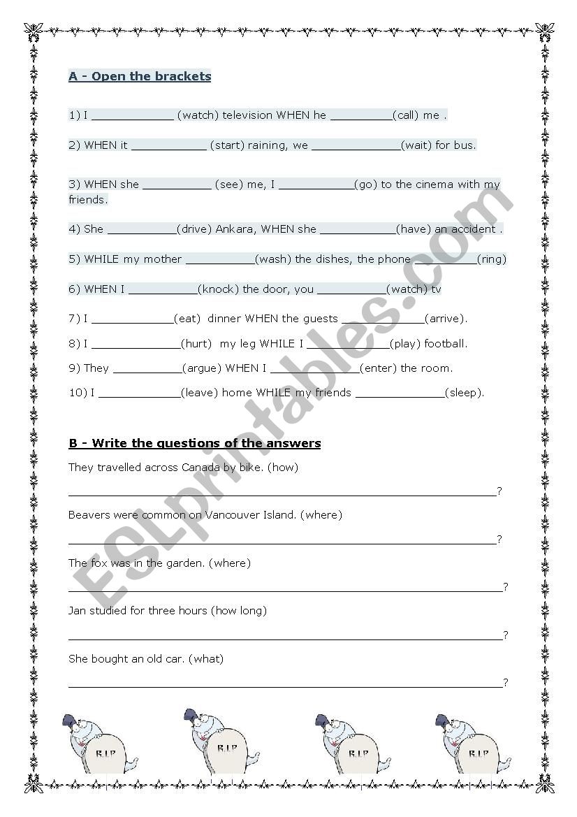 simple past tense worksheet