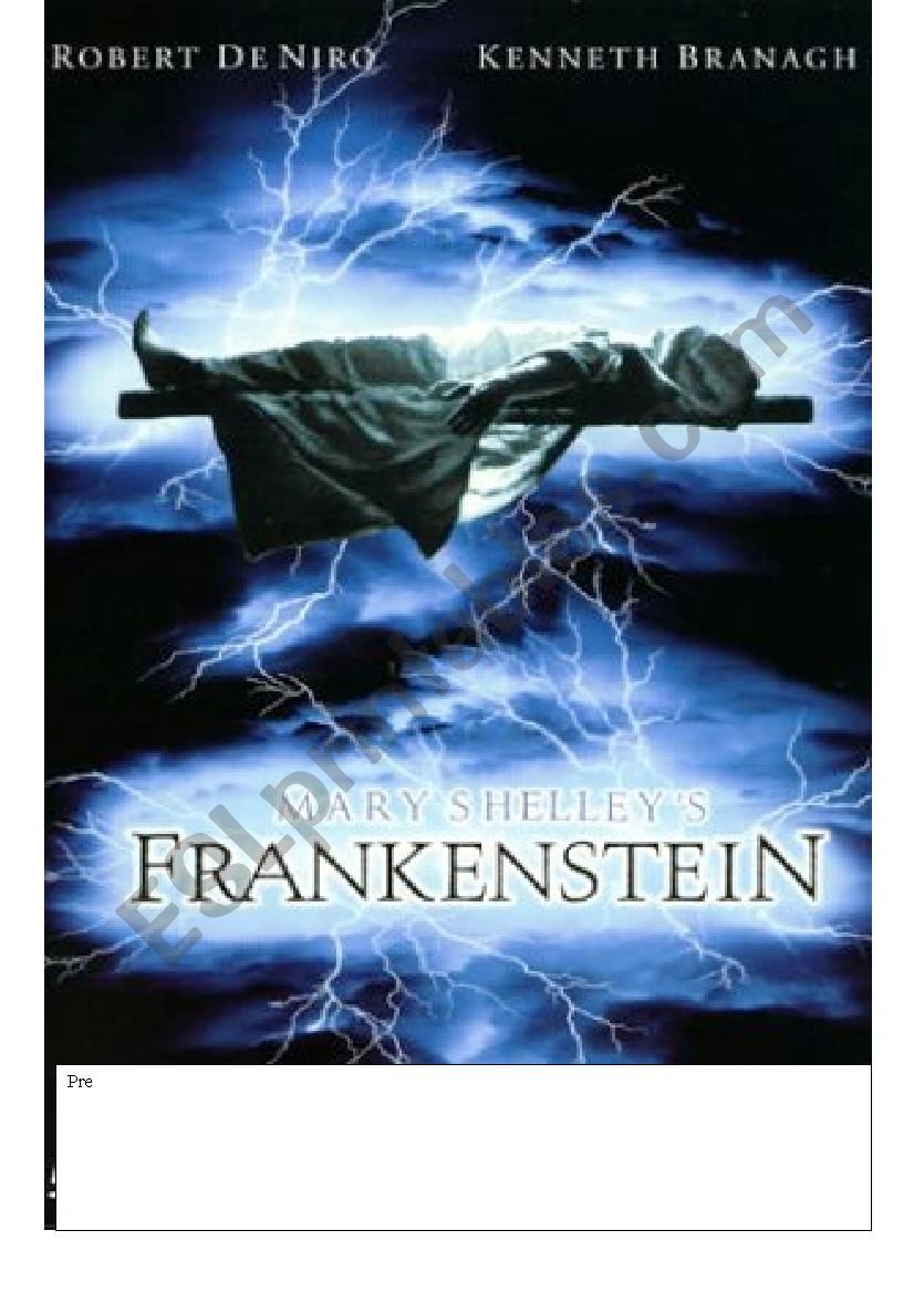 Frankenstein worksheet