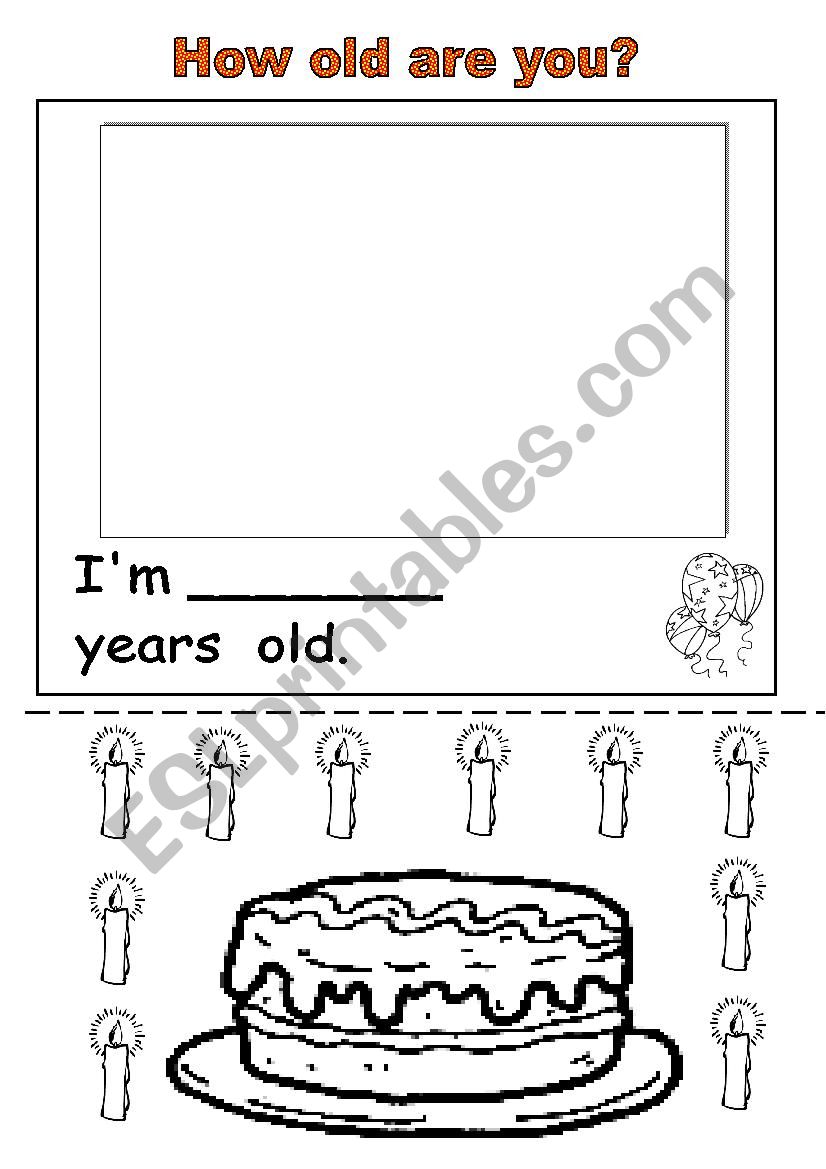 How old are you? worksheet