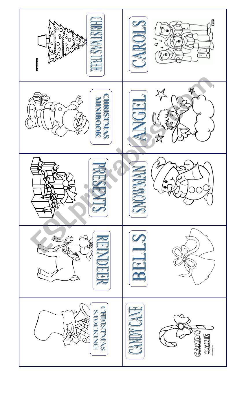 christmas minibook worksheet