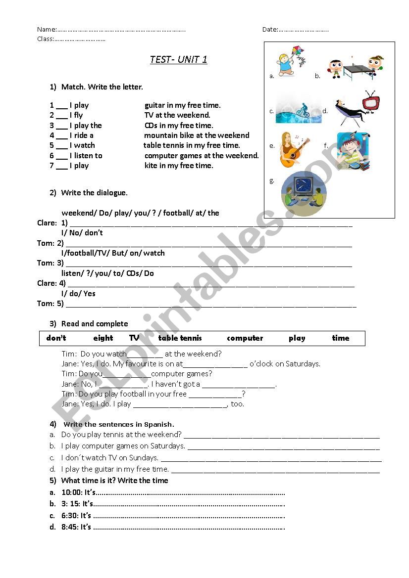 Test worksheet Test worksheet