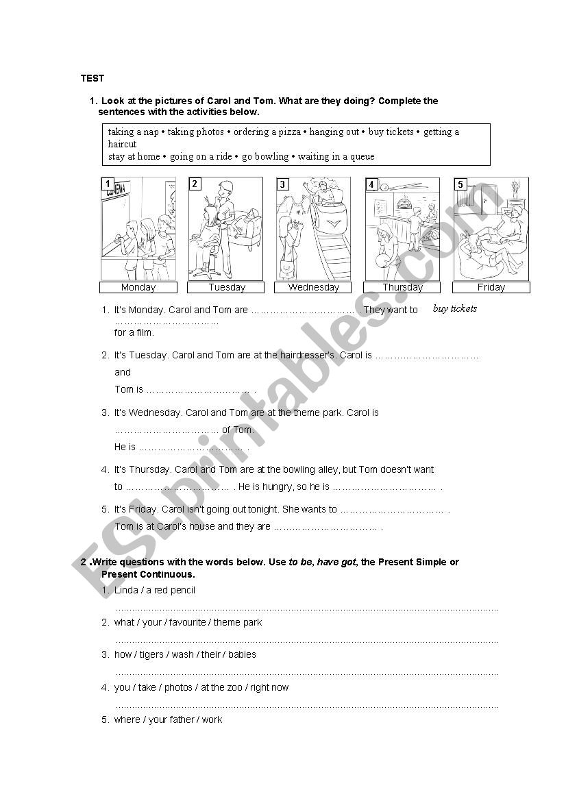 Review Present Simple/ Present Continuous