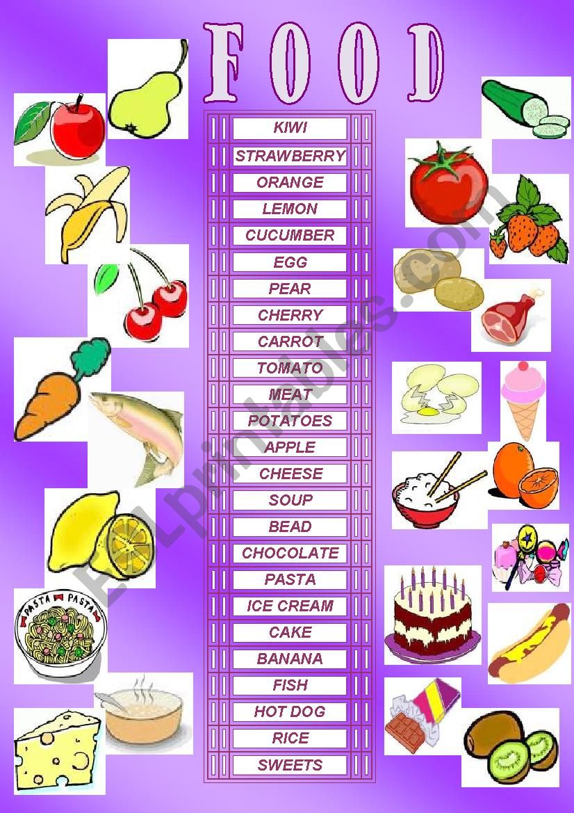 food connect worksheet