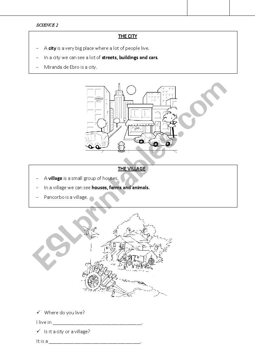 My community worksheet