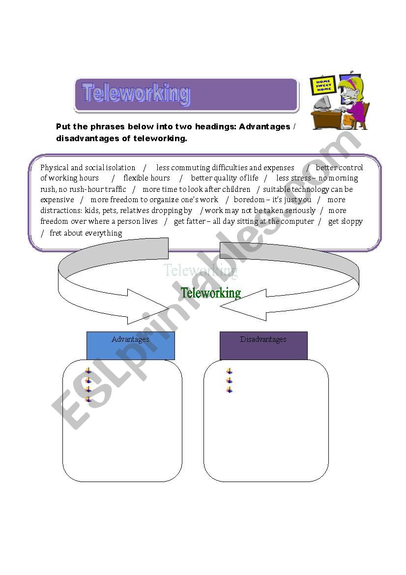 teleworking worksheet