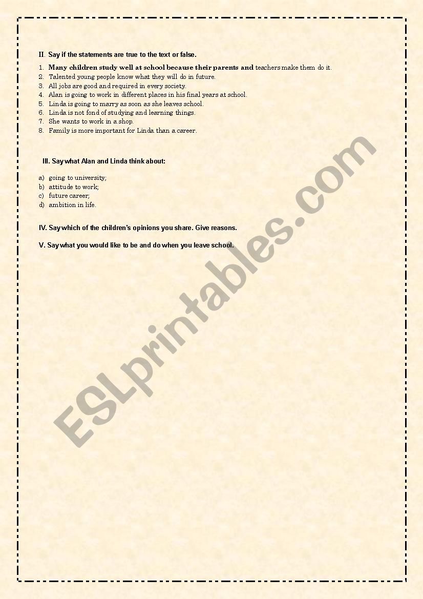 My ambition in life example picture