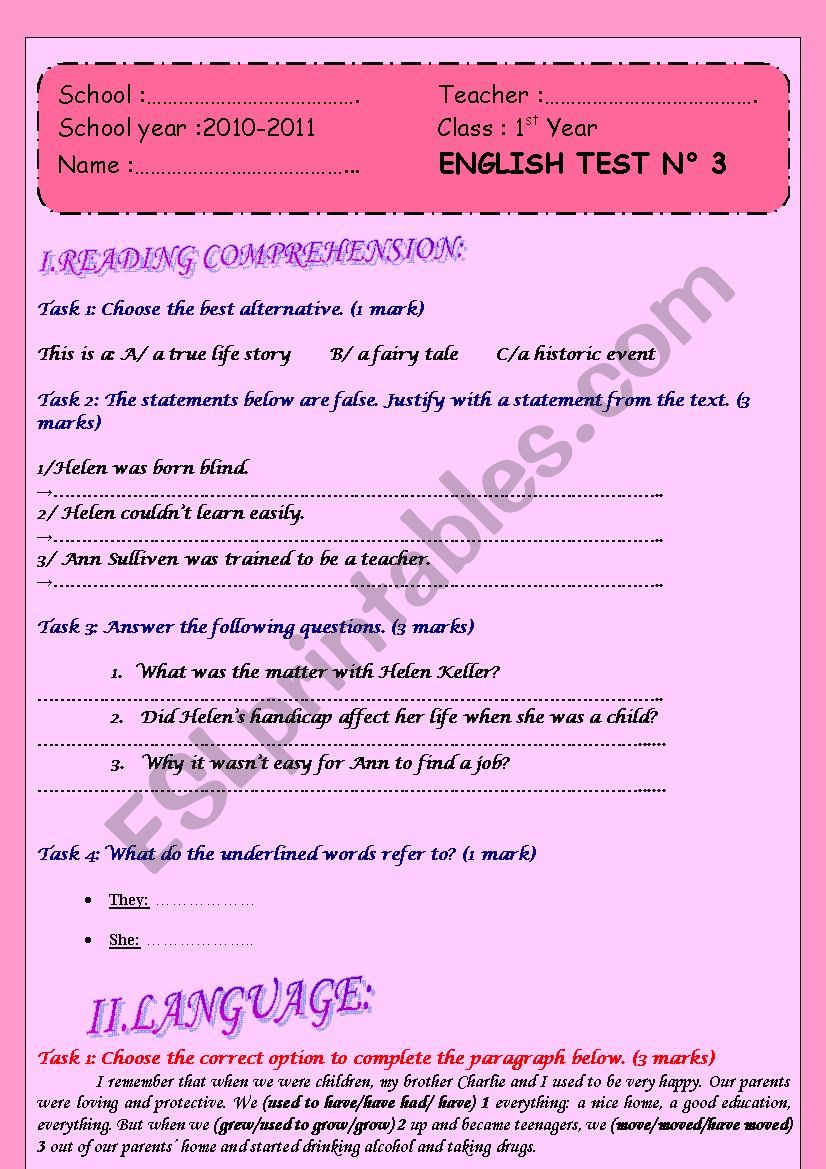 Full-Term Test NÂ°3 A STORY OF SUCCESS