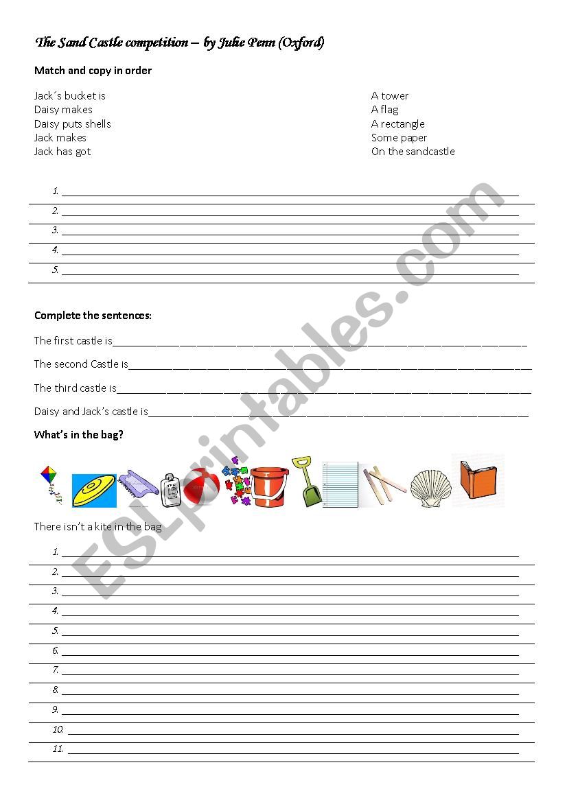 The Sand Castle competition â€“ by Julie Penn (Oxford)