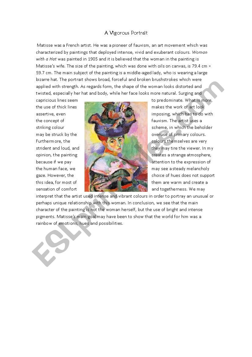 painting description essay