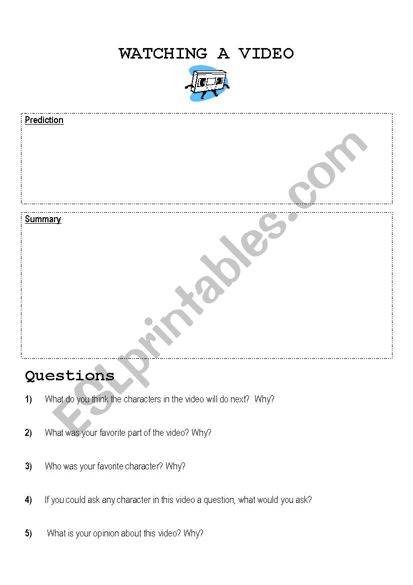 Wataching A Film worksheet
