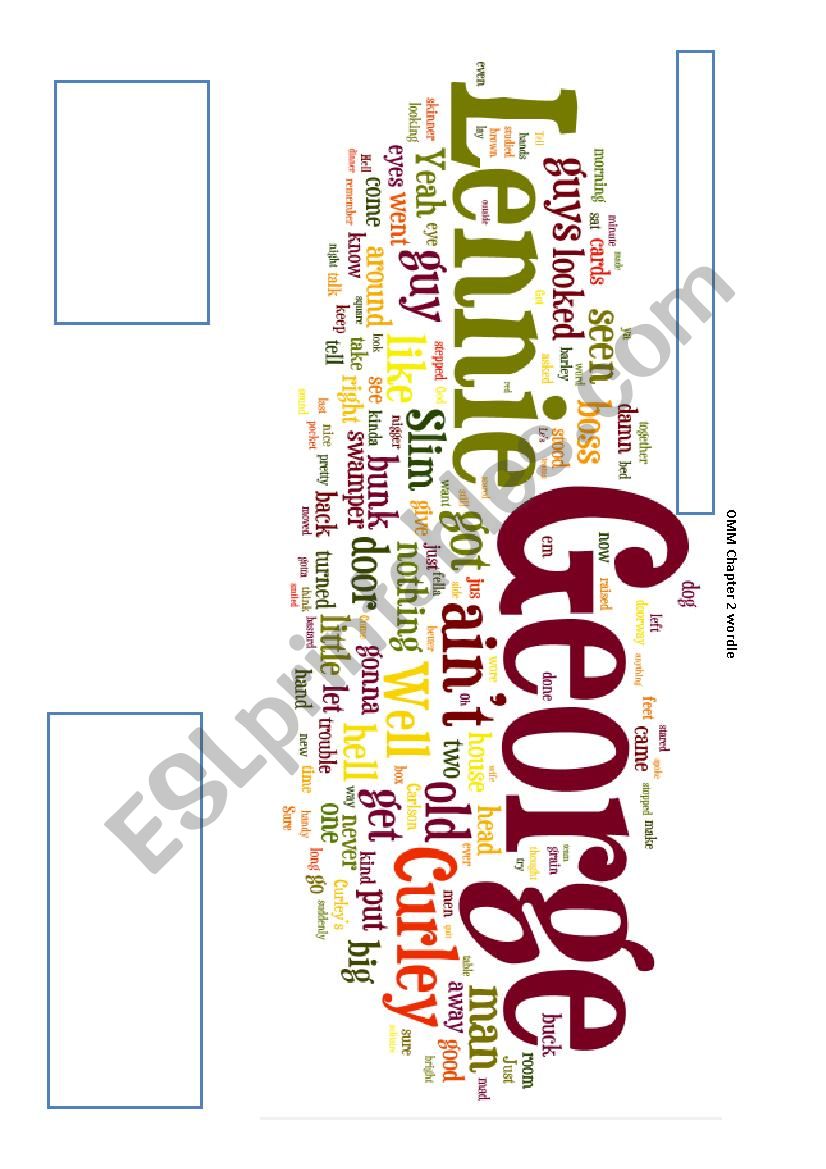 Of Mice and Men wordle - prediction chapters 2 and 3
