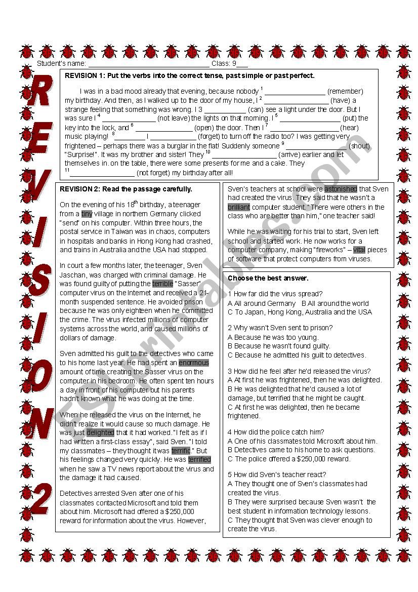 REVISION 2 worksheet