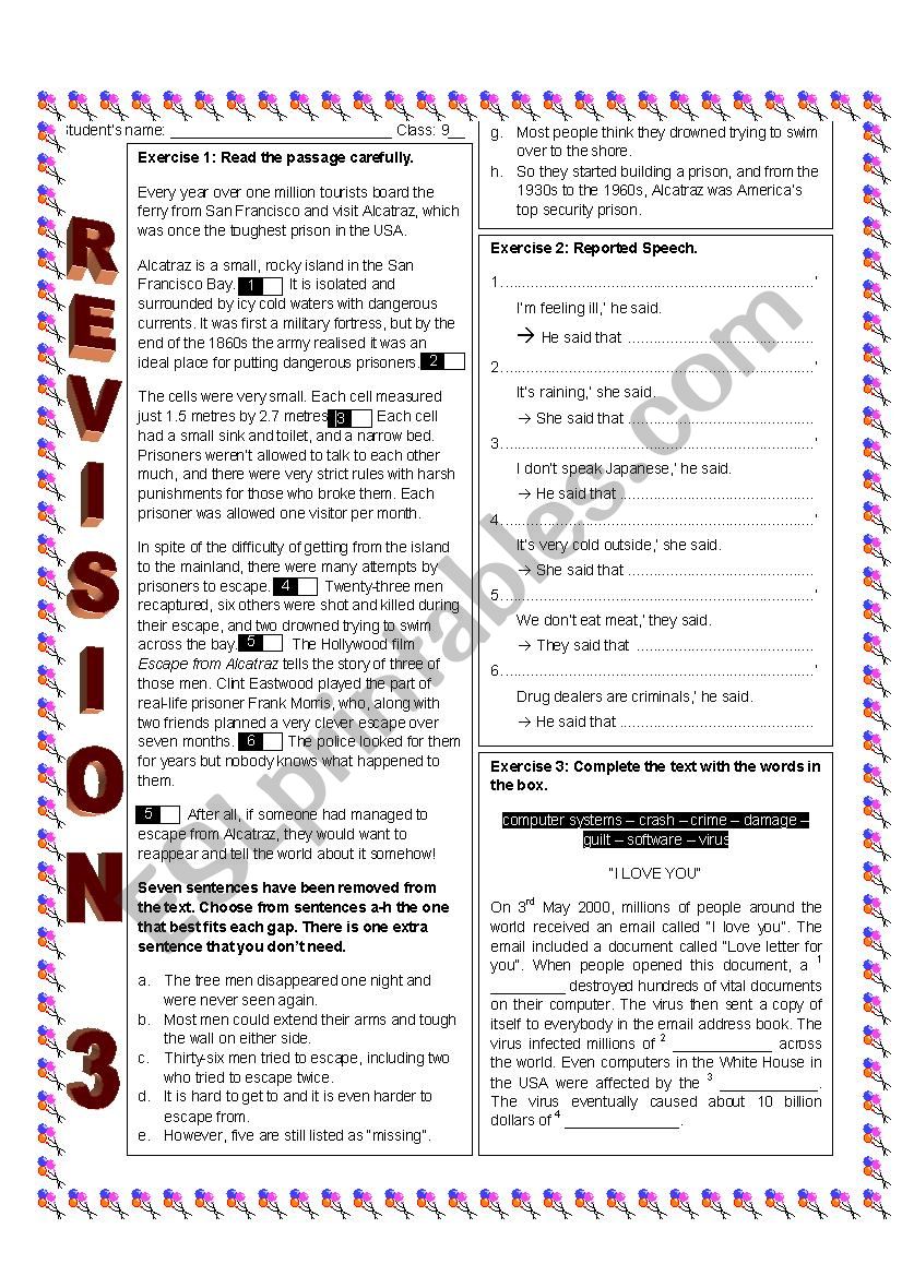 REVISION 3 worksheet