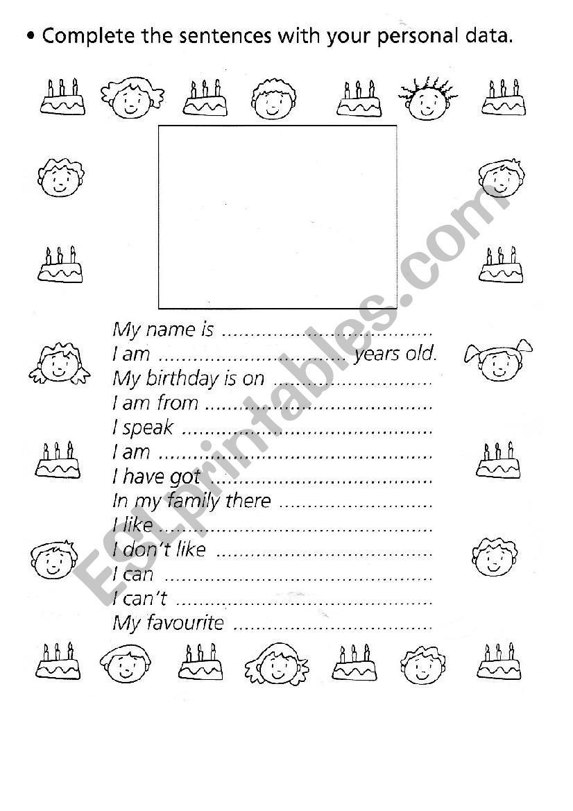 my name is ... worksheet