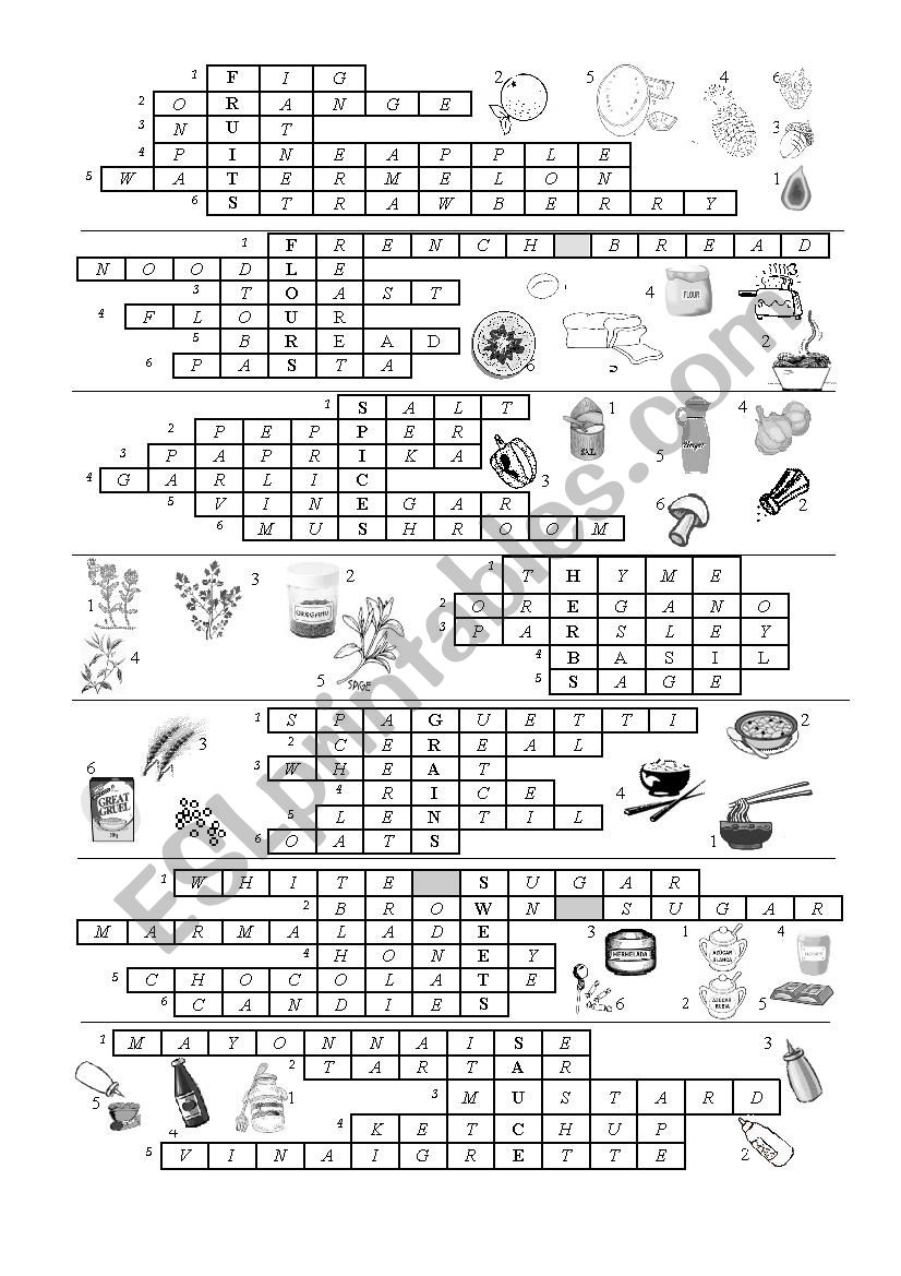 FOOD 2 worksheet