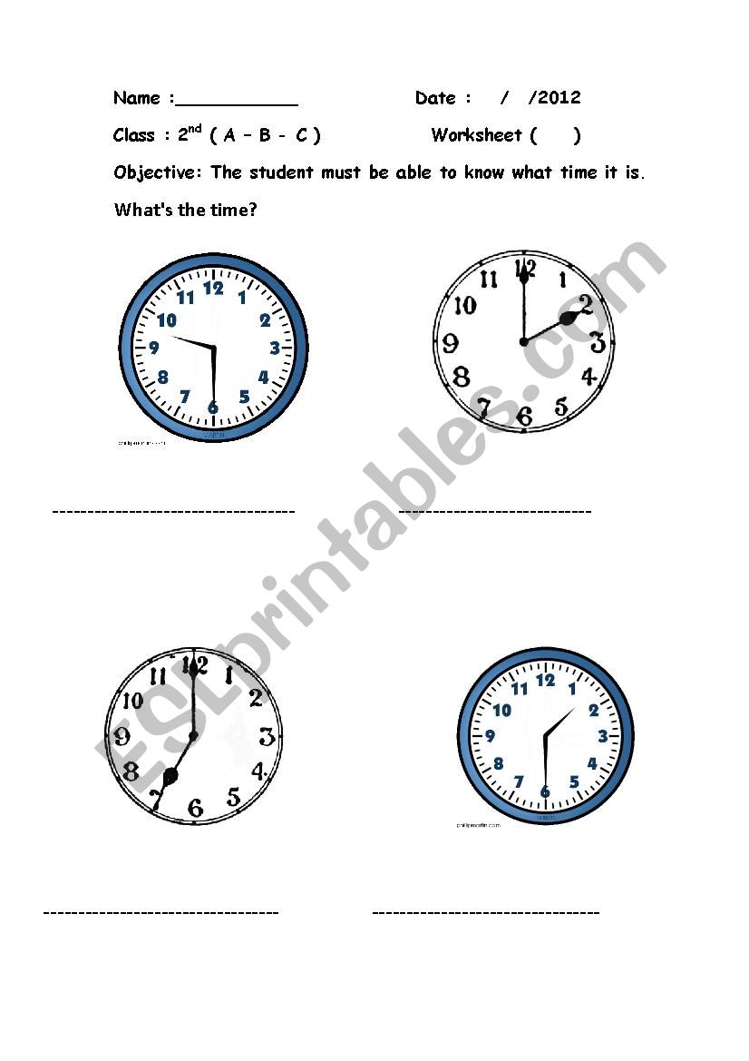 time worksheet