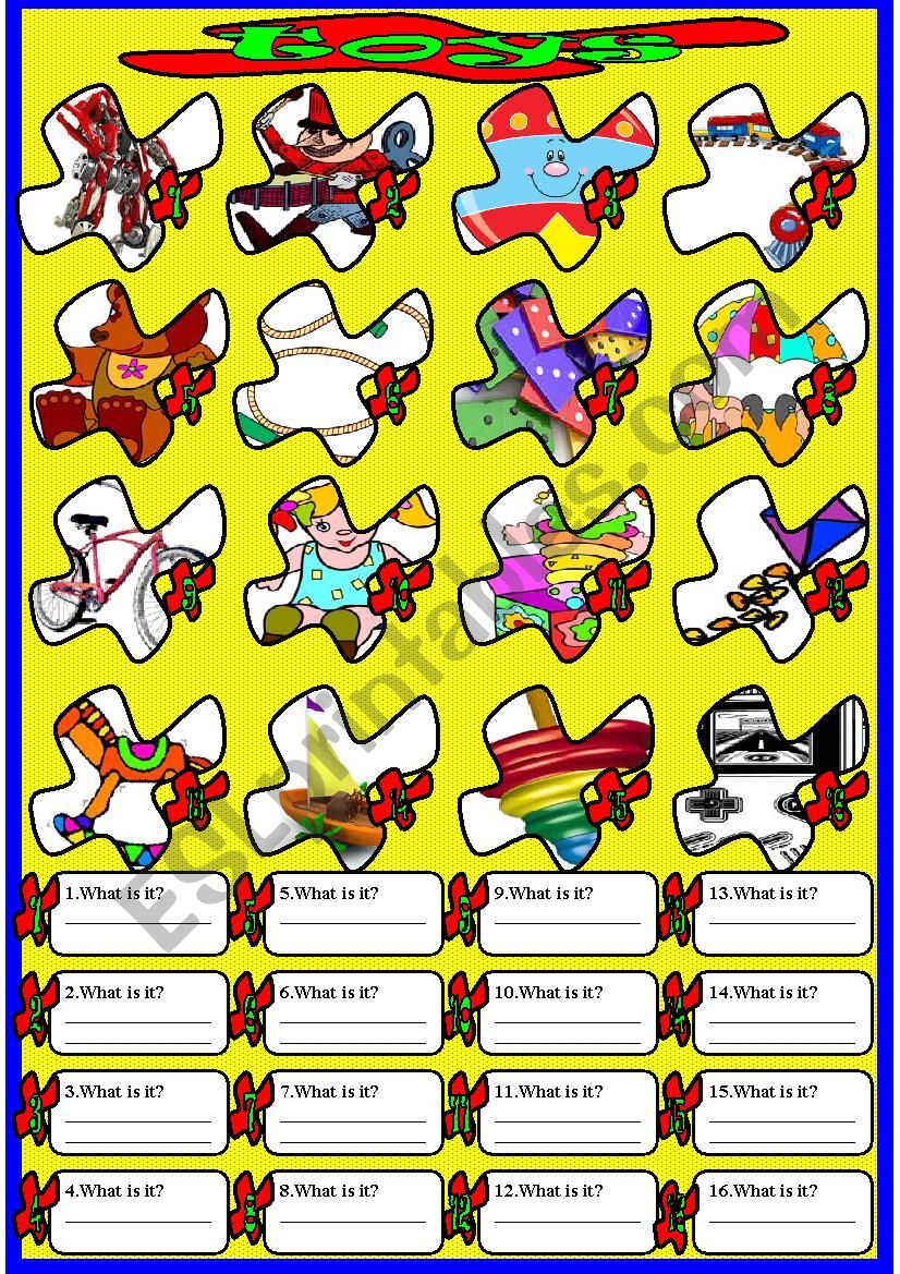 toys worksheet