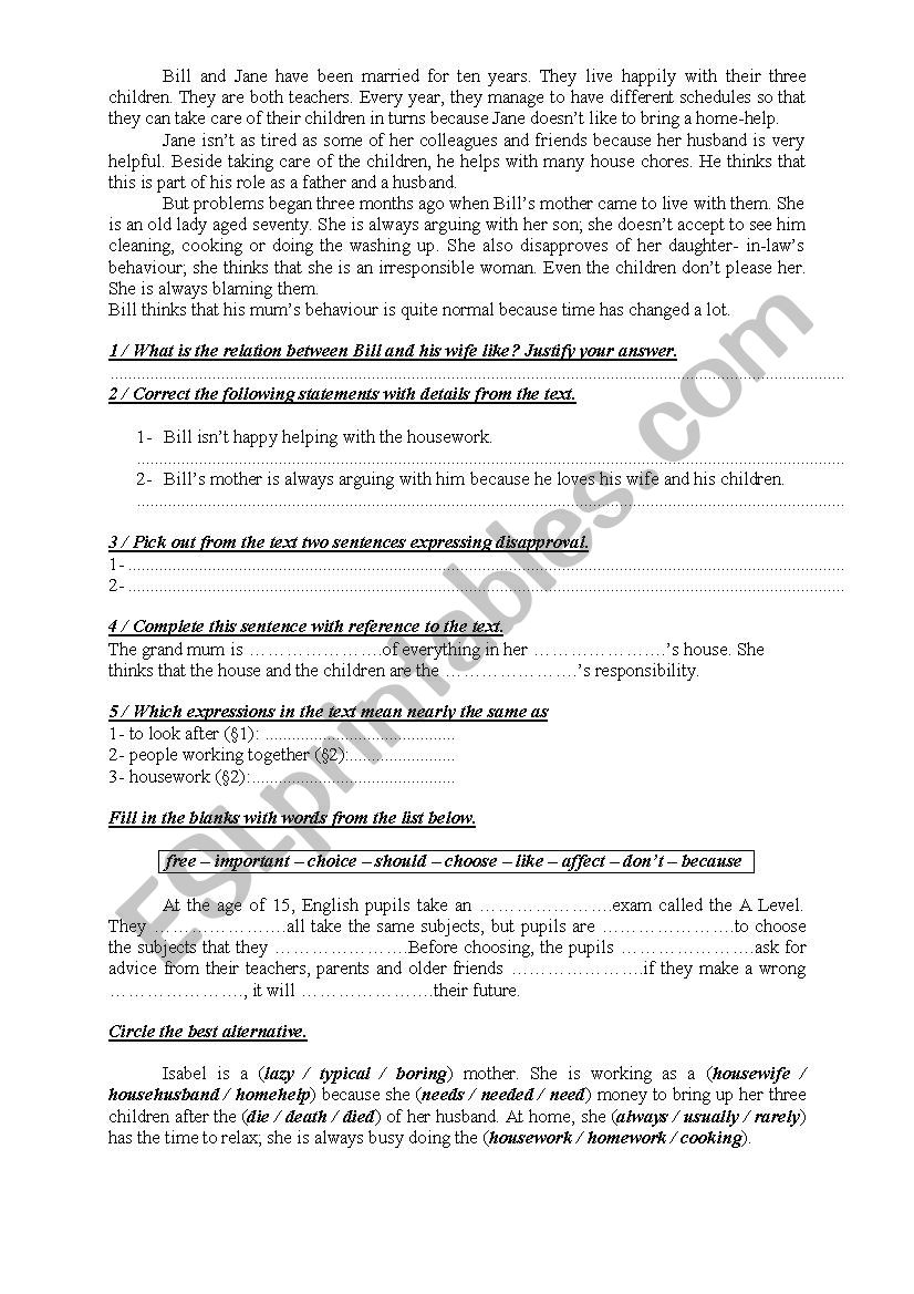 9th Form Worksheet 33 worksheet