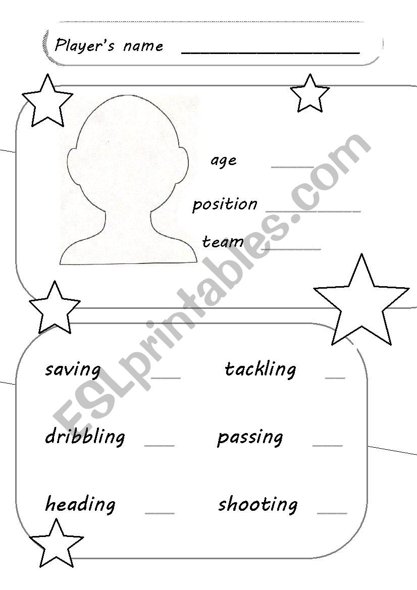 Football Top Trumps worksheet