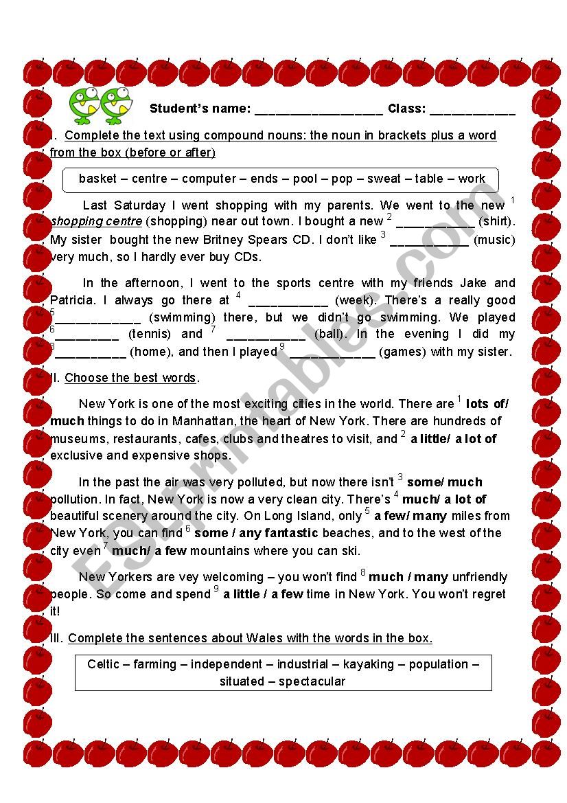 REVISION - PRE INTER - 1 worksheet