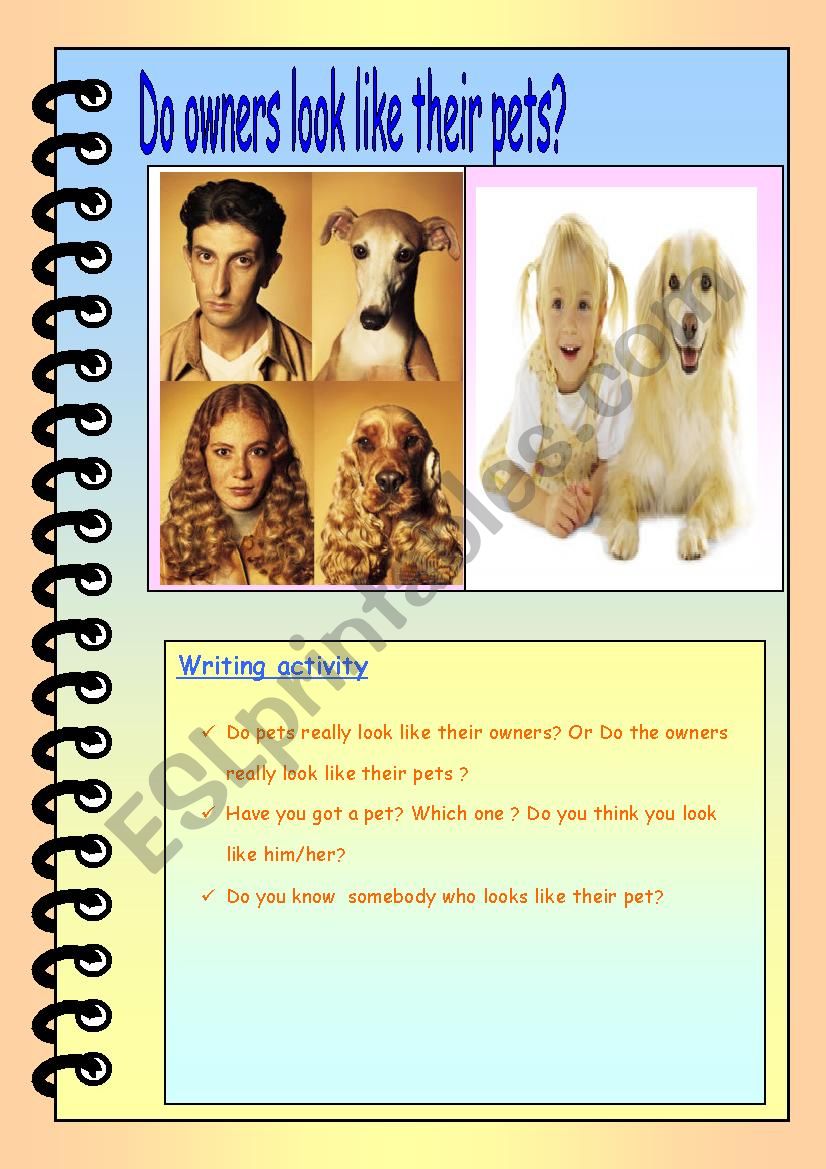 Do owners look like their pets? - ESL worksheet by florimago