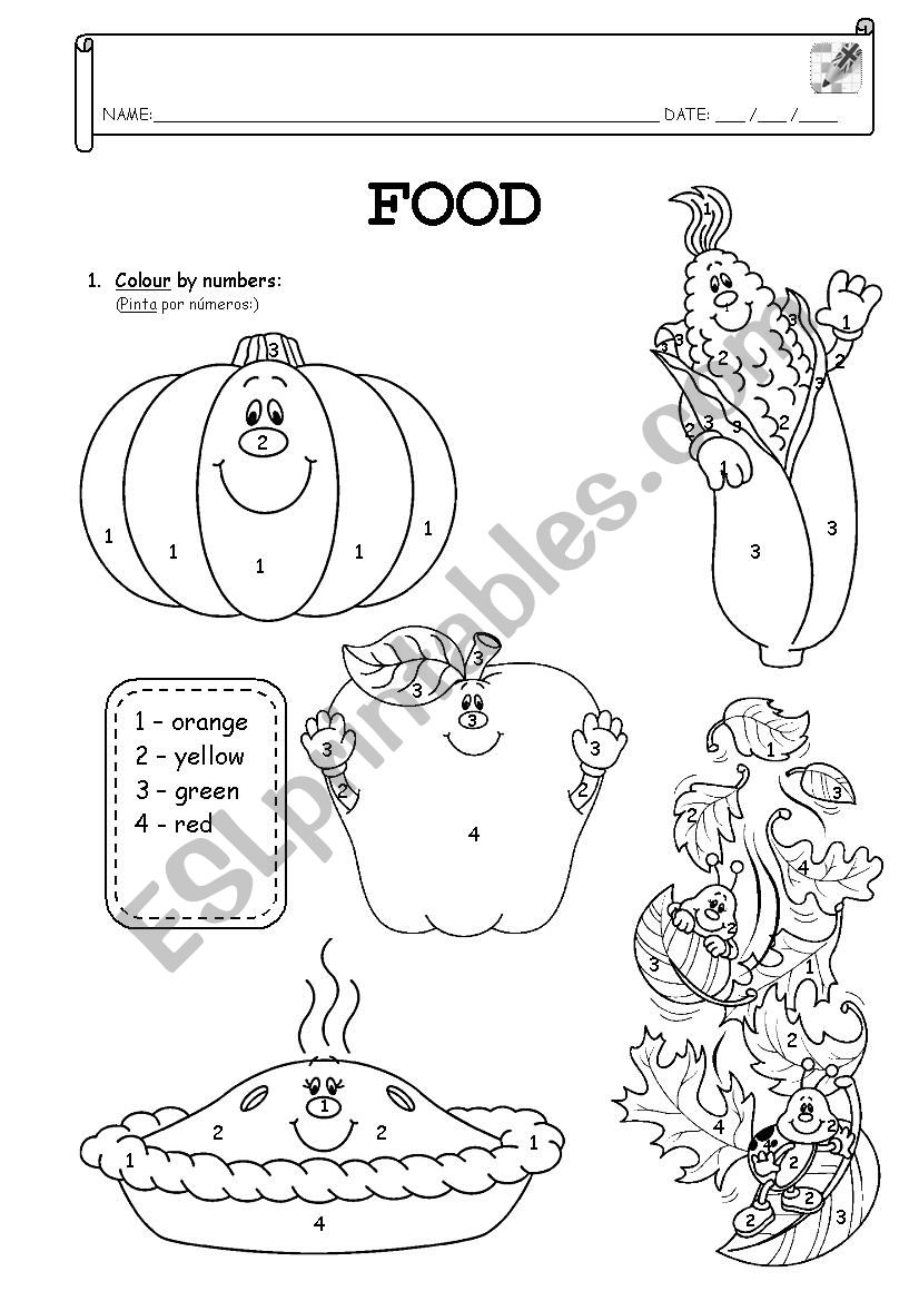 Food worksheet