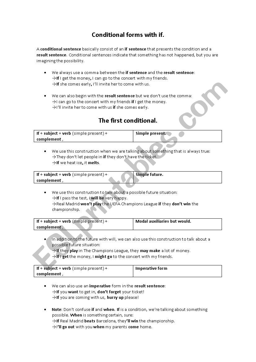 Conditional Forms with if worksheet