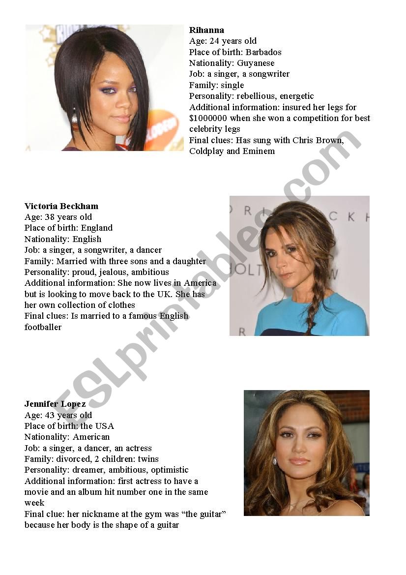 Famous people information exchange