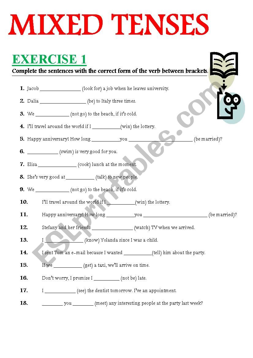 MIXED TENSES worksheet