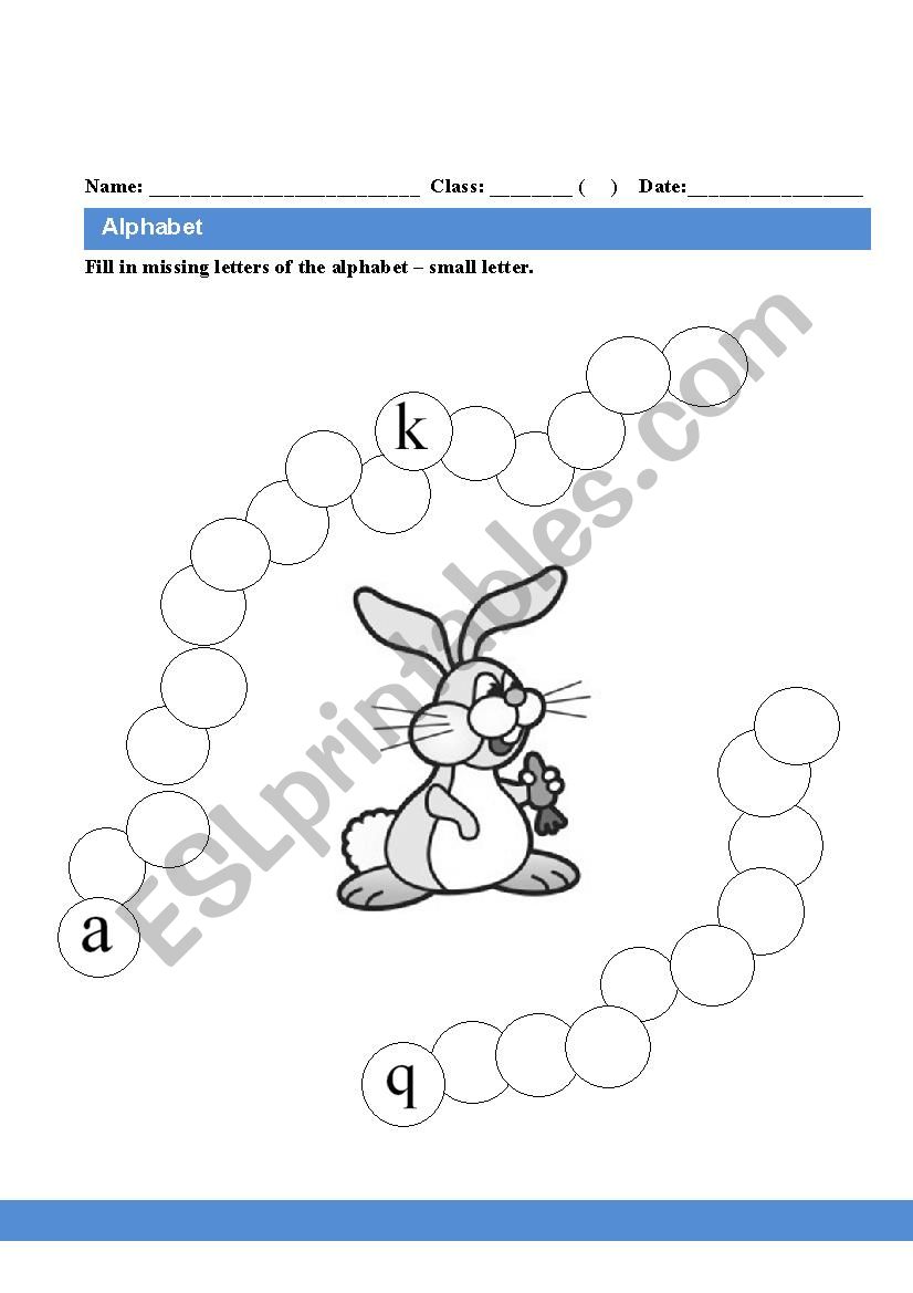 Alphabet worksheet